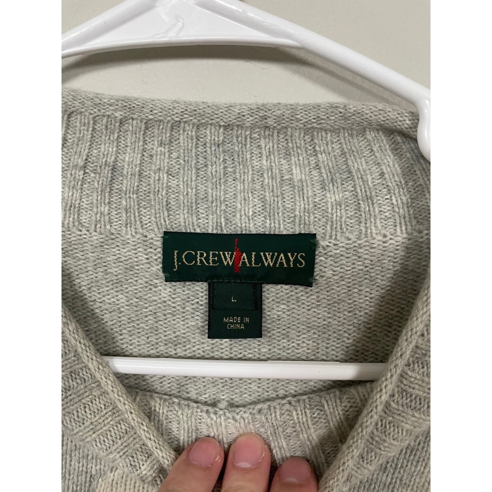 J.Crew Always 1988 Rollneck Sweater in Gray Polka Dot Size Large - Picture 7 of 9